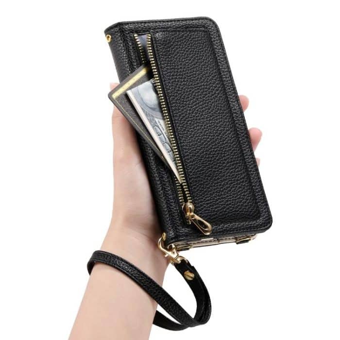 ESEBLE E11 Colorful Litchi Pattern Zipper Wallet Leather Phone Case – Bild 7