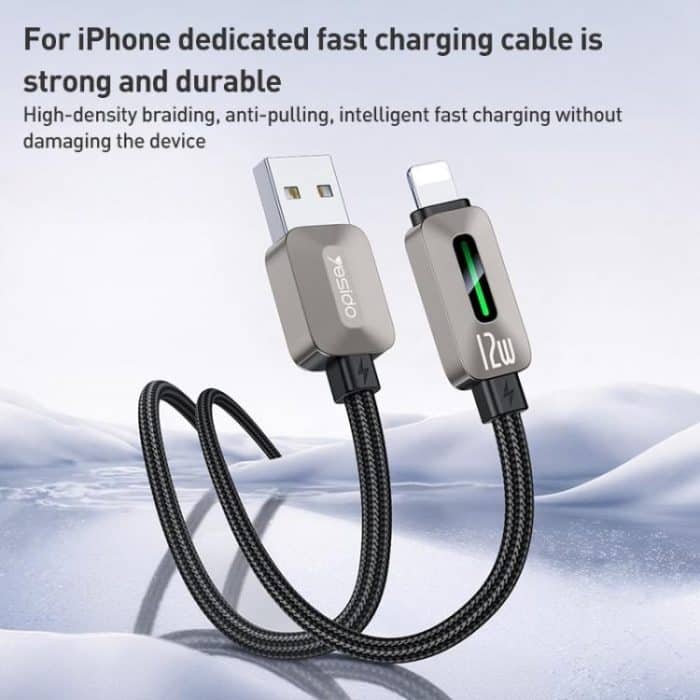 Yesido CA137L 12W USB to 8 Pin Streamer Light Data Cable, Length: 1.2m – Bild 2