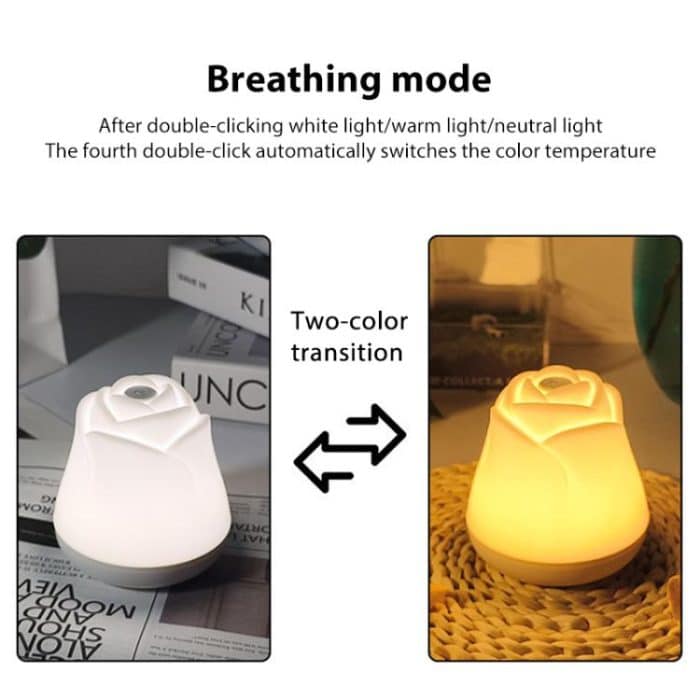 3W Rose Night Light Bedside Touch Sensor Ambient Lighting – Bild 8