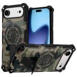 Camouflage Kickstand Rotating Shaft MagSafe Phone Case, For iPhone 15 Plus, For iPhone 15, For iPhone 14 Plus