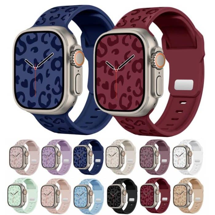 Buckle Concave Leopard Silicone Watch Band – Bild 3