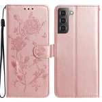 Rose Flower Embossing Pattern Leather Phone Case