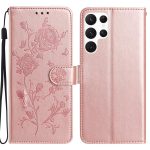 Rose Flower Embossing Pattern Leather Phone Case
