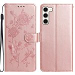 Rose Flower Embossing Pattern Leather Phone Case