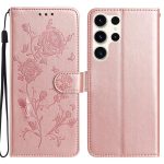 Rose Flower Embossing Pattern Leather Phone Case