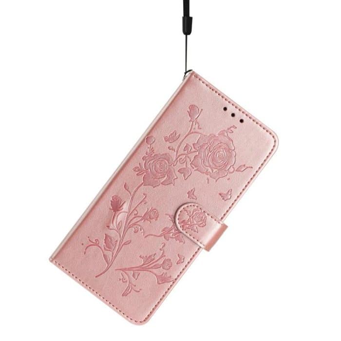 Rose Flower Embossing Pattern Leather Phone Case – Bild 7