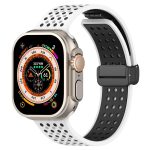 Magnetic Buckle Breathable Silicone Watch Band, For Apple Watch 46mm / 49mm / 45mm / 44mm, For Apple Watch 42mm / 41mm / 40mm / 38mm