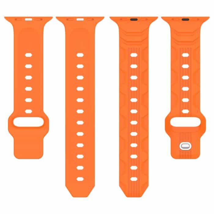 Vertical Grain Reverse Buckle Silicone Watch Band, For Apple Watch 46mm / 49mm / 45mm / 44mm, For Apple Watch 42mm / 41mm / 40mm / 38mm – Bild 4