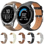 xDfind Flat Head Black Shark Fine Grain Leather Watch Band, For Garmin Fenix 8/7/6/5 22mm 20mm, For Garmin Fenix 8/7X/6X/5X 26mm 22mm, For Garmin Forerunner 220/735/735XT/230/235 20mm, For Garmin Forerunner 35/30/35j 20mm – Bild 2