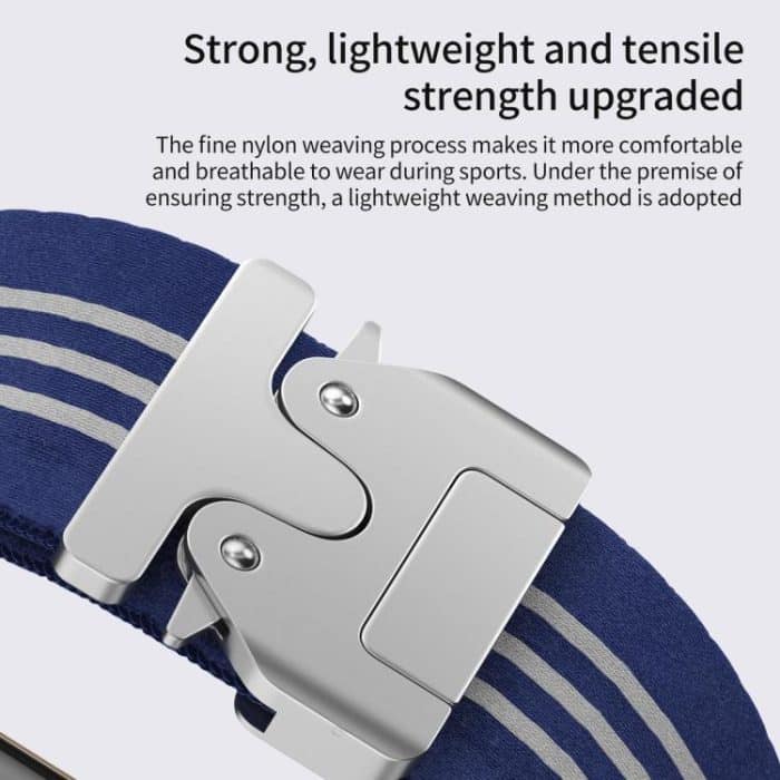 xDfind Parachute Buckle 3-Stripe Braided Nylon Watch Band, For Apple Watch 42 / 44 / 45 / 46 / 49mm, For Apple Watch 38 / 40 / 41 / S10 42mm – Bild 4