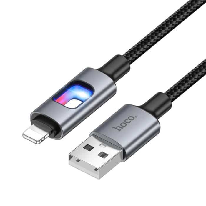 EDA008265101A.jpg hoco U144 Colorful LED 2.4A USB to 8 Pin Charging Data Cable, Length: 1.2m – Bild 1