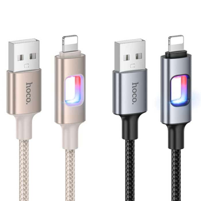 hoco U144 Colorful LED 2.4A USB to 8 Pin Charging Data Cable, Length: 1.2m – Bild 3