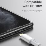 Baseus 20 W Typ-C / USB-C auf 8 Pin PD Hochdichtes geflochtenes Schnelllade-Datenkabel, Länge: 2 m – Bild 4