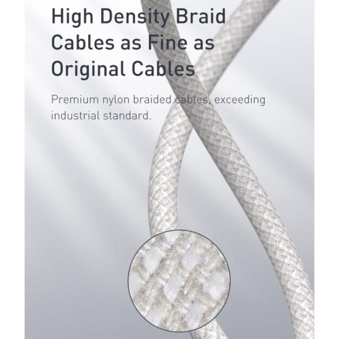 Baseus 20 W Typ-C / USB-C auf 8 Pin PD Hochdichtes geflochtenes Schnelllade-Datenkabel, Länge: 2 m – Bild 5
