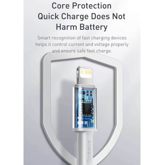 Baseus 20 W Typ-C / USB-C auf 8 Pin PD Hochdichtes geflochtenes Schnelllade-Datenkabel, Länge: 2 m – Bild 7