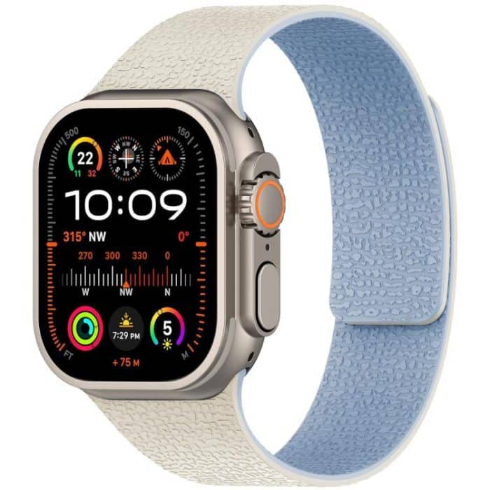 xDfind Magnetisches Silikon-Uhrenarmband mit flachem Kopf und Litschi-Textur, For Apple Watch 42 / 44 / 45 / 46 / 49mm, For Apple Watch 38 / 40 / 41 / S10 42mm – Bild 1