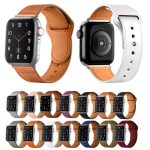 Reverse Buckle Genuine Leather Watch Band – Bild 2