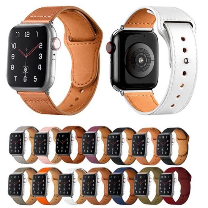 Reverse Buckle Genuine Leather Watch Band – Bild 2