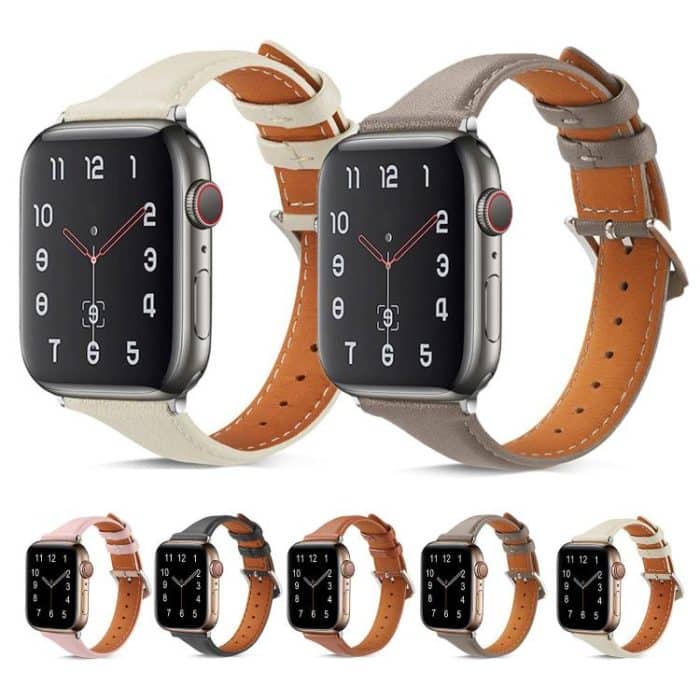 Small Waist Drop Buckle Genuine Leather Watch Band, For Apple Watch 46mm / 49mm / 45mm / 44mm, For Apple Watch 42mm / 41mm / 40mm / 38mm – Bild 2