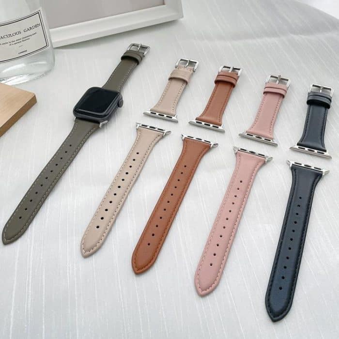 Small Waist Drop Buckle Genuine Leather Watch Band, For Apple Watch 46mm / 49mm / 45mm / 44mm, For Apple Watch 42mm / 41mm / 40mm / 38mm – Bild 5