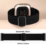 xDfind Wavy Nylon Braided Stretch Watch Band with Adjustment Buckle, For Fitbit Versa 4 / 3 / Sense2 / 1 – Bild 3