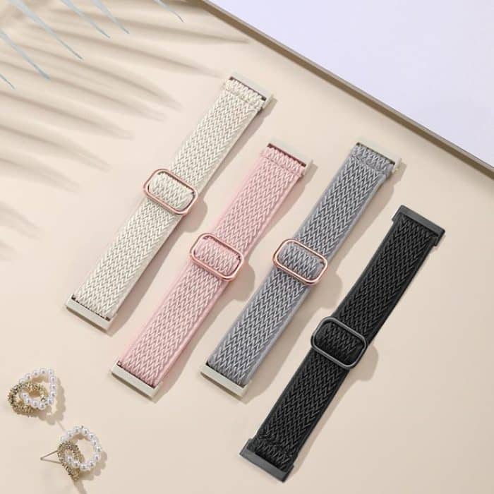 xDfind Wavy Nylon Braided Stretch Watch Band with Adjustment Buckle, For Fitbit Versa 4 / 3 / Sense2 / 1 – Bild 5