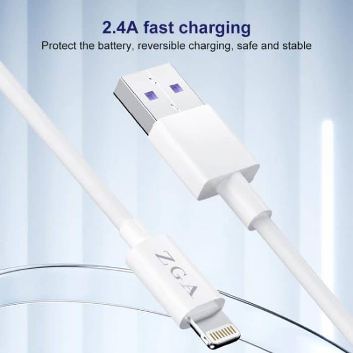 ZGA CB02 2.4A USB to 8 Pin Charging Data Cable – Bild 2