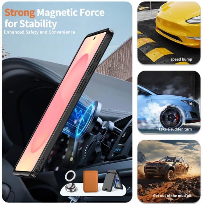 Metal 360 Degree Rotation Holder MagSafe Phone Case, For Samsung Galaxy S25 / S24 5G, For Samsung Galaxy S25+ / S24+ 5G, For Samsung Galaxy S25 Ultra 5G, For Samsung Galaxy S24 Ultra 5G – Bild 2