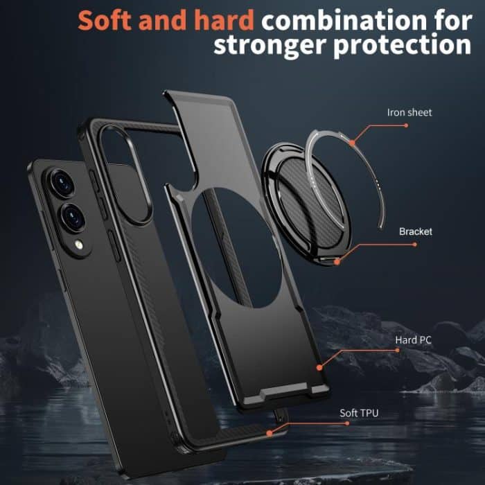 Metal 360 Degree Rotation Holder MagSafe Phone Case, For Samsung Galaxy S25 / S24 5G, For Samsung Galaxy S25+ / S24+ 5G, For Samsung Galaxy S25 Ultra 5G, For Samsung Galaxy S24 Ultra 5G – Bild 3