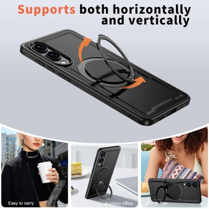 Metal 360 Degree Rotation Holder MagSafe Phone Case, For Samsung Galaxy S25 / S24 5G, For Samsung Galaxy S25+ / S24+ 5G, For Samsung Galaxy S25 Ultra 5G, For Samsung Galaxy S24 Ultra 5G – Bild 5
