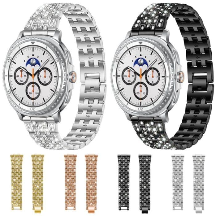 xDfind Five Beads Full Diamond Metal Watch Band, For Samsung Galaxy Watch Ultra/Ultra 2025, For Samsung Galaxy Watch8 / 8 Classic – Bild 2