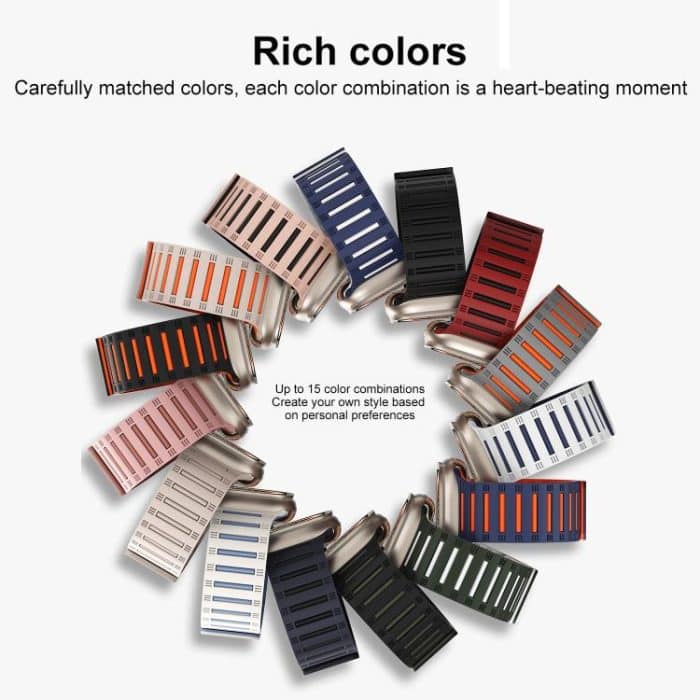 Cylinder Magnetic Two-color Loop Silicone Watch Band – Bild 6