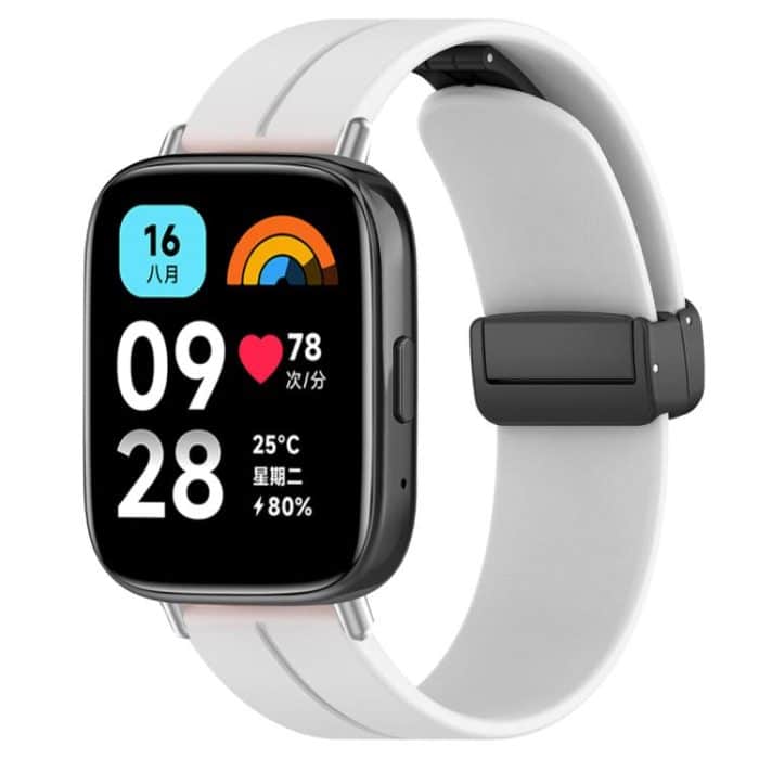 xDfind  Flat Head Groove Folding Black Buckle Silicone Watch Band – Bild 1