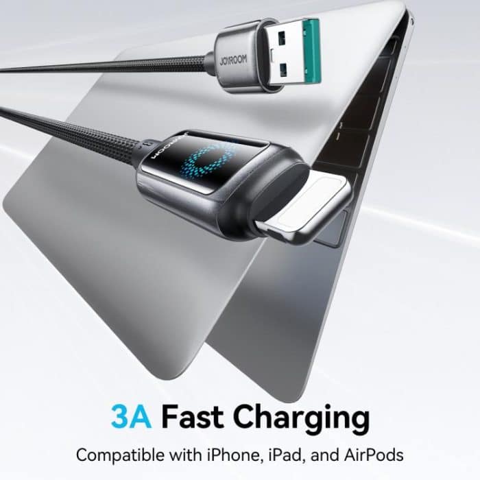 JOYROOM S-A55 StarFlight Series 3A USB to 8 Pin Auto Power-Off Fast Charging Data Cable – Bild 2