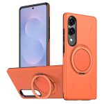 Metal Rotation Holder MagSafe TPU Hybrid PC Phone Case