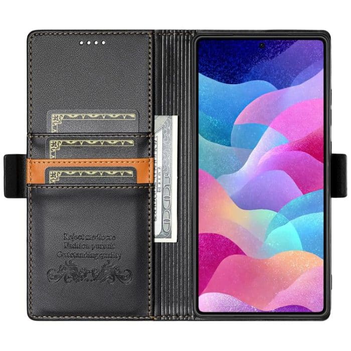 N.BEKUS P3 RFID Stitching Magnetic Flip Leather Phone Case – Bild 4