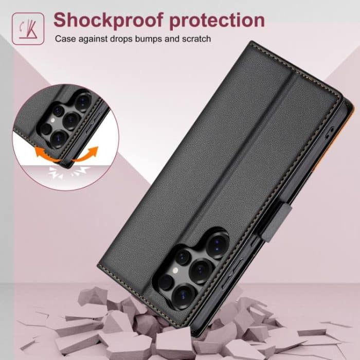 N.BEKUS P3 RFID Stitching Magnetic Flip Leather Phone Case – Bild 10