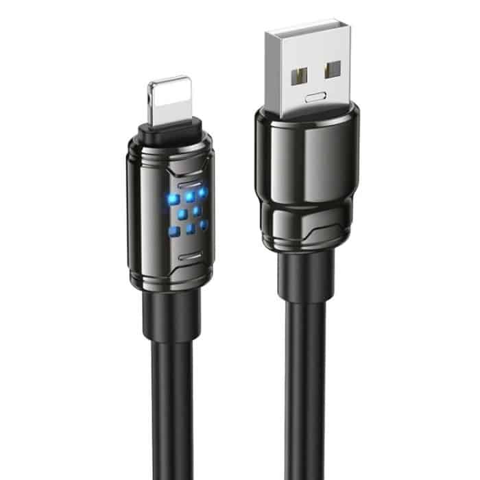 EDA008618701A.jpg hoco U143 Joy LED 2.4A USB to 8 Pin Charging Data Cable, Length: 1.2m – Bild 1