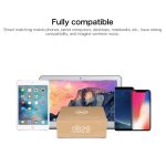 Q5A Multifunktionaler Holz-Touch-Uhr-Display, kabelloser Lade-Bluetooth-Lautsprecher, unterstützt TF-Karte, U-Disk und 3,5 mm AUX, Q5A – Bild 3