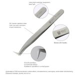BEST BST-153SA Edelstahl gebogen für Wimpernverlängerungs-Make-up-Werkzeuge – Bild 5