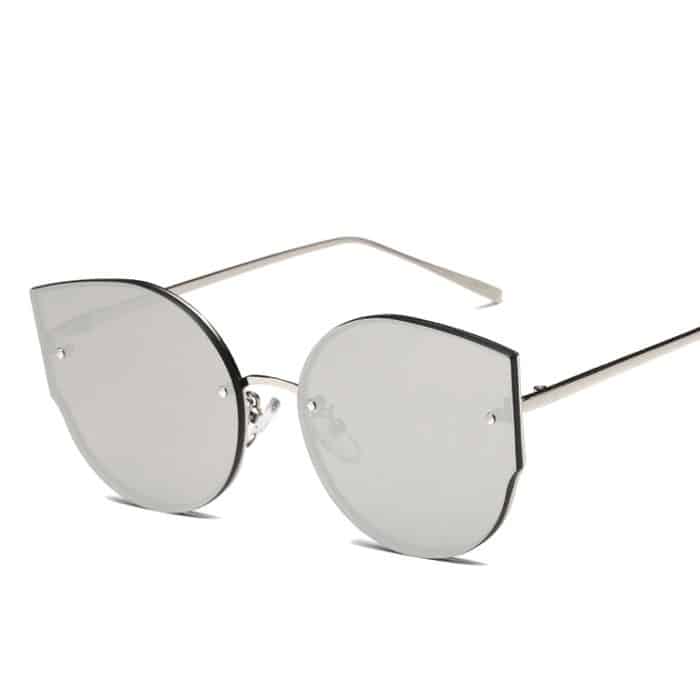 Randlose, flache Gläser, Metallrahmen, UV400-Sonnenbrille für Damen – Bild 2