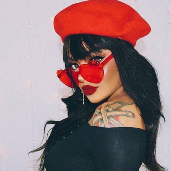 Herzförmige randlose UV400-Sonnenbrille für Damen – Bild 7