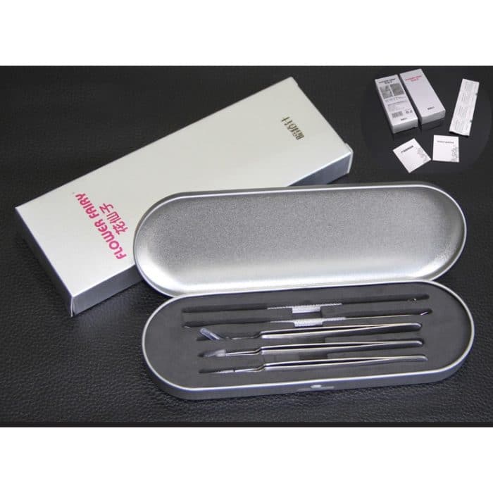 5 PCS / Set Bester Mitesser-Extraktor-Werkzeug Akne-Nadel-Pickelpinzette – Bild 8