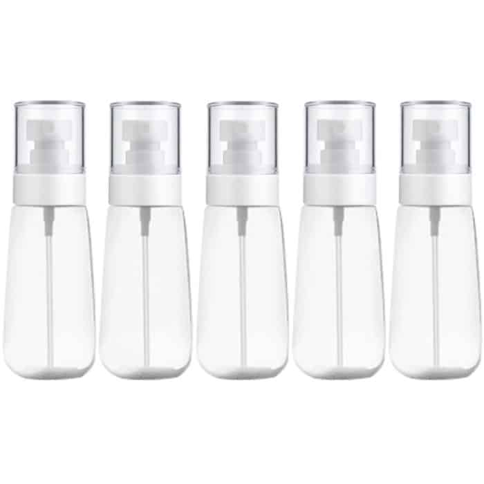 10 Stück tragbare, nachfüllbare Kunststoff-Parfüm-Sprühflasche mit feinem Nebel, transparente leere Sprühflasche, 80 ml – Bild 2