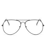 2 PCS Fashion Oversize Männer Frauen Clear Lens Brillen, zufällige Farbe – Bild 3