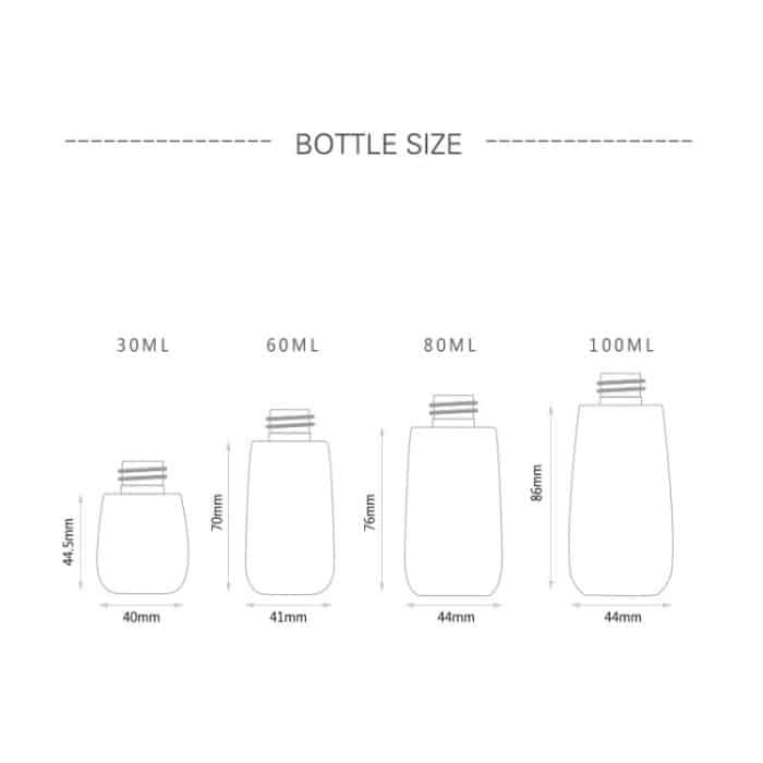 HC6644F_6.jpg 5 Stück Reise-Plastikflaschen, auslaufsicher, tragbar, Reisezubehör, kleine Flaschen, Behälter, 100 ml – Bild 7