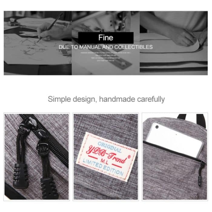 Universeller Multifunktions-Laptop-Computer-Schultern-Rucksack aus Segeltuch, Studententasche für 13–15 Zoll, Größe: 36 x 25 x 10 cm – Bild 7