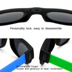 Neue Mode Crimp Folding Mirror Pops Polarisierte Sonnenbrille Lässige UV400-Schutzbrille für Männer / Frauen – Bild 4