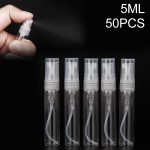50 PCS Parfümflasche Sprühflasche Parfümflasche Leere Flasche, Kapazität: 5 ml (transparent)