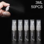 50 PCS Parfümflasche Sprühflasche Parfümflasche Leere Flasche, Kapazität: 3 ml (transparent)